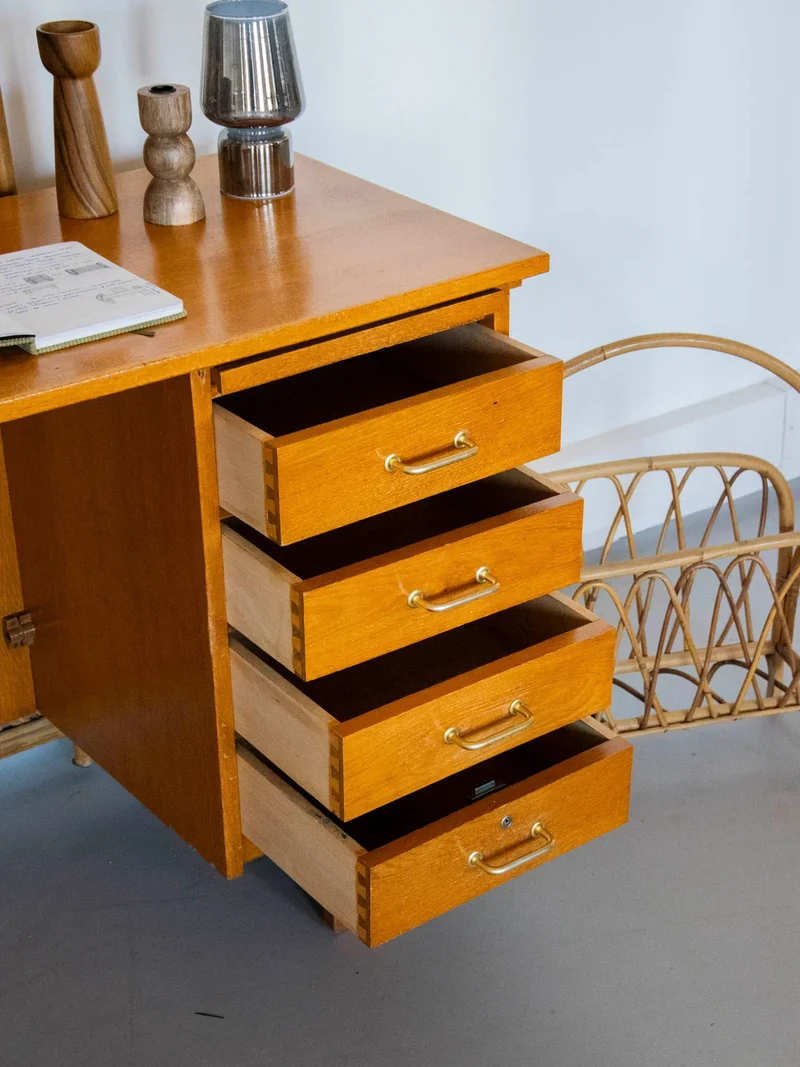 Yvan, le bureau scandinave en bois clair N°526