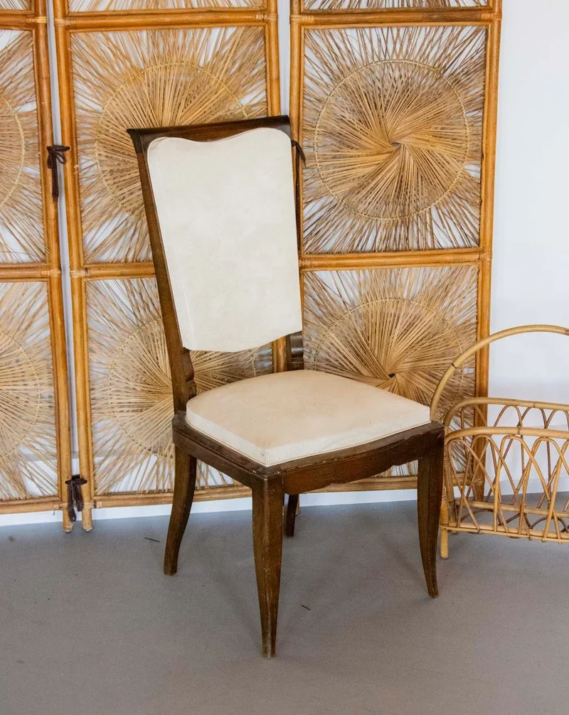 Alma, la chaise en skaï beige N°1449