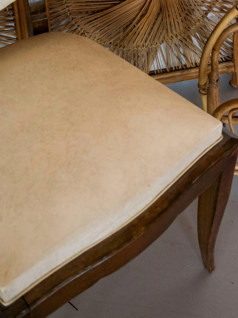 Alma, la chaise en skaï beige N°1449