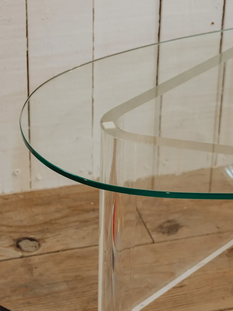 Hanna, la table d'appoint ovale en verre N°1282