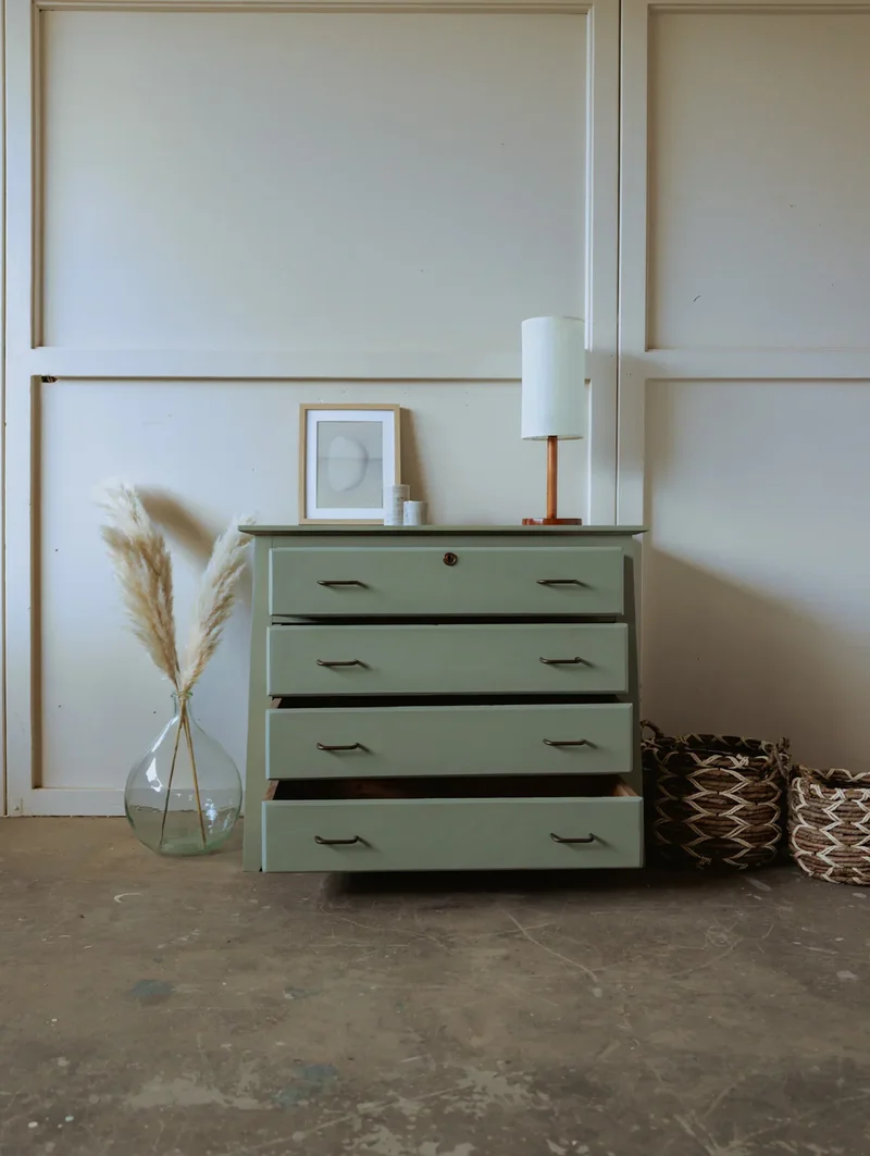 Garance, la commode en bois verte N°552