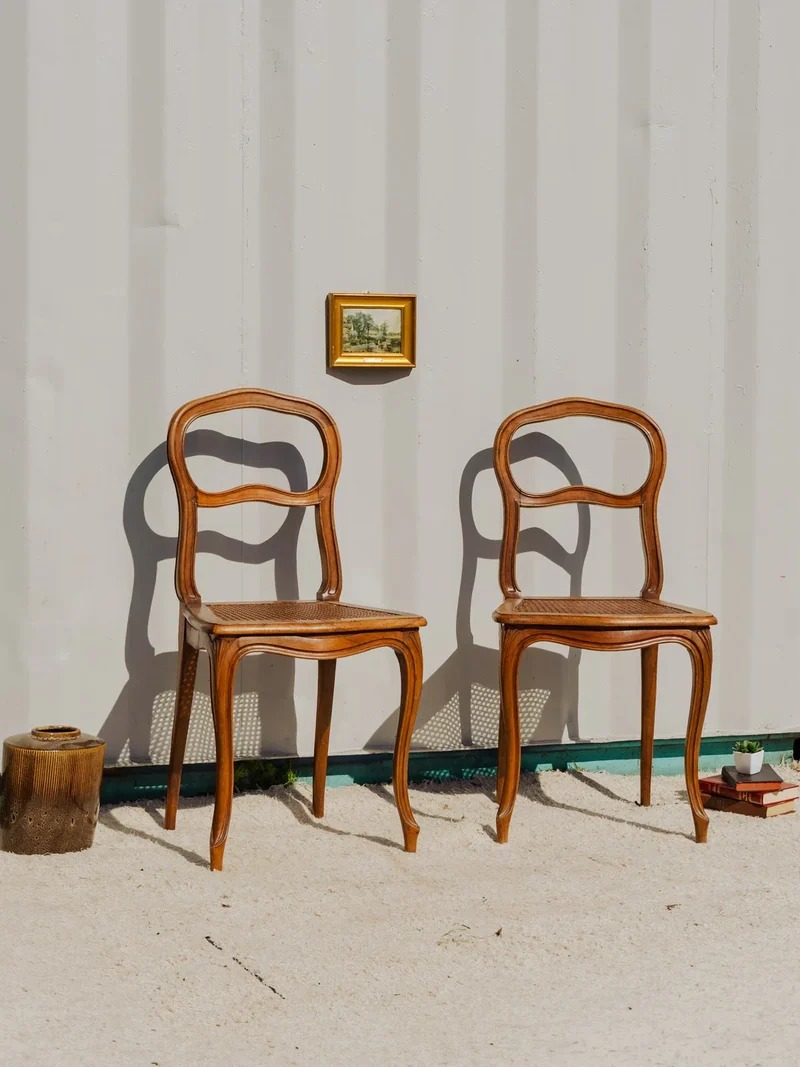 Claude, la paire de chaises en bois N°1068