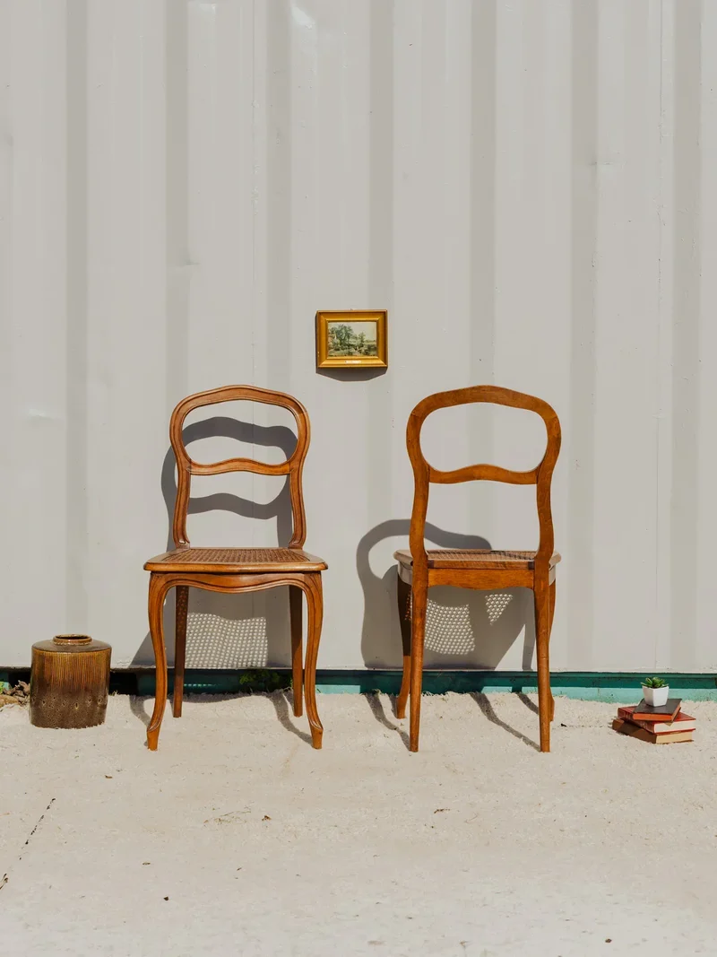 Claude, la paire de chaises en bois N°1068