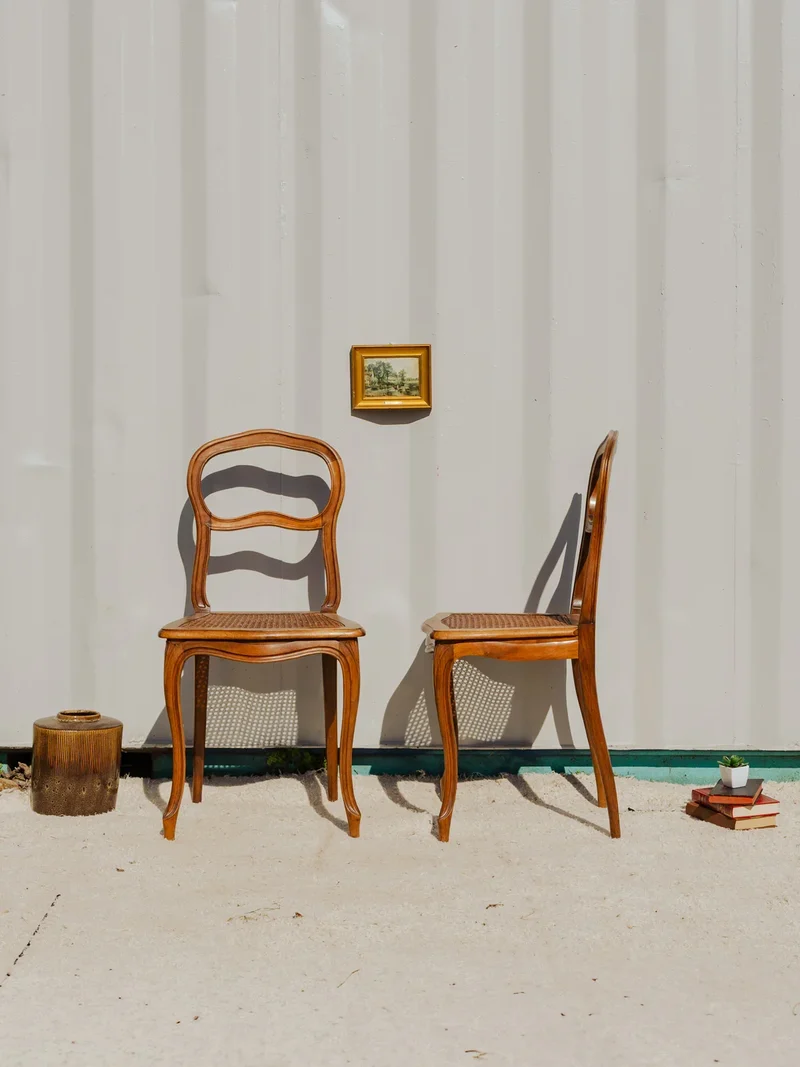 Claude, la paire de chaises en bois N°1068