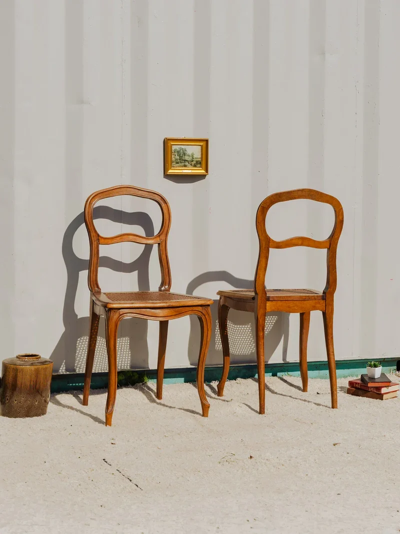 Claude, la paire de chaises en bois N°1068