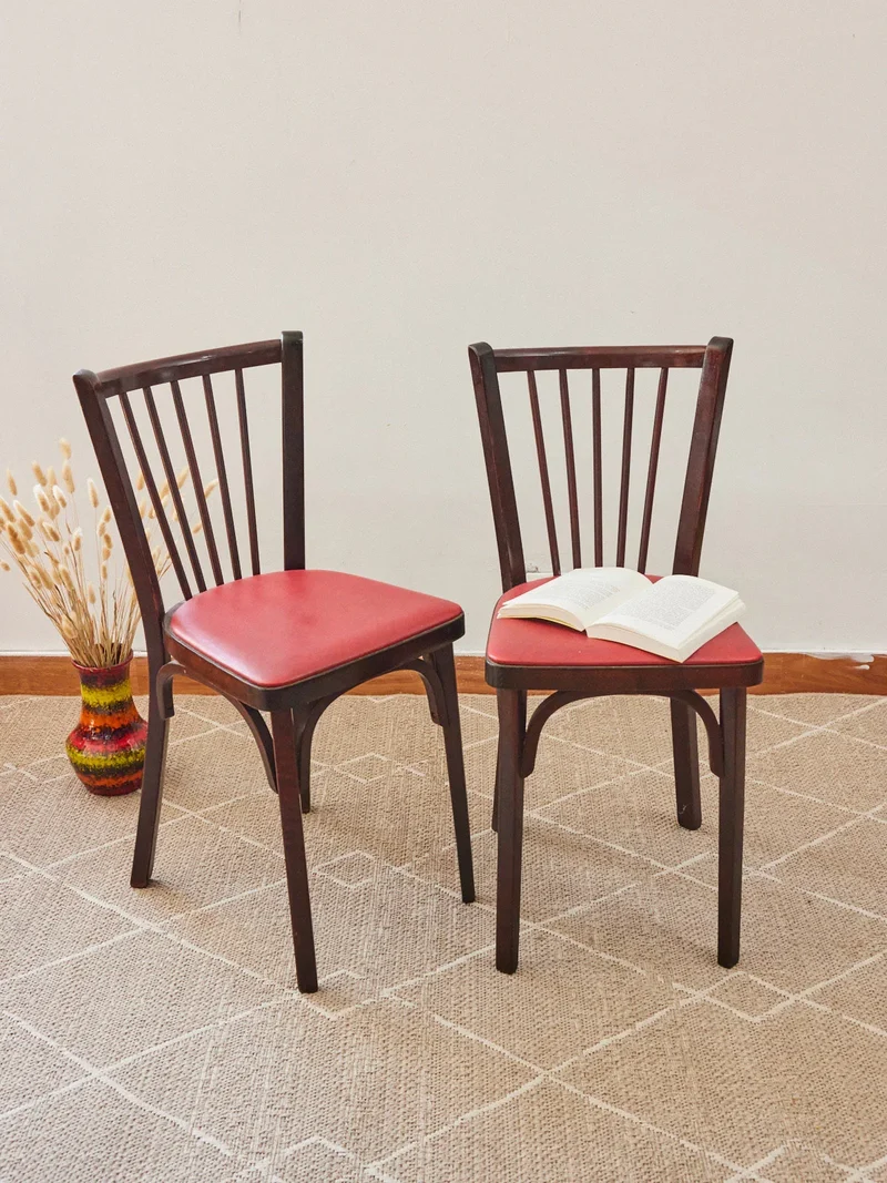 Claude, la paire de chaise bistrot en bois N°1149
