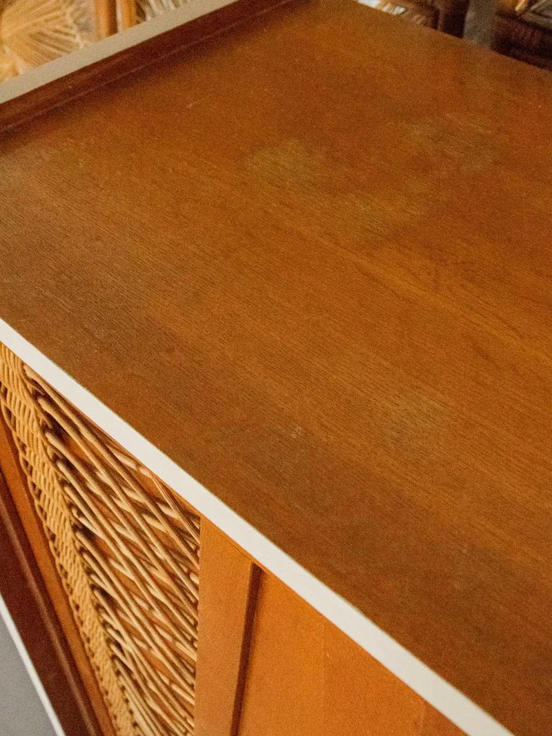 Blandine, l'armoire en bois et osier N°392