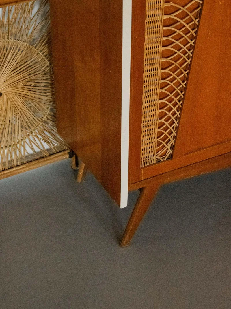 Blandine, l'armoire en bois et osier N°392