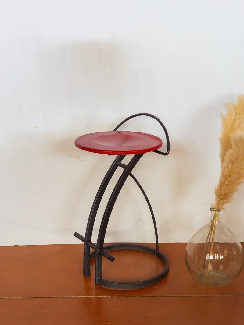 Gaston, la paire de tabourets de bar bois et métal N°154