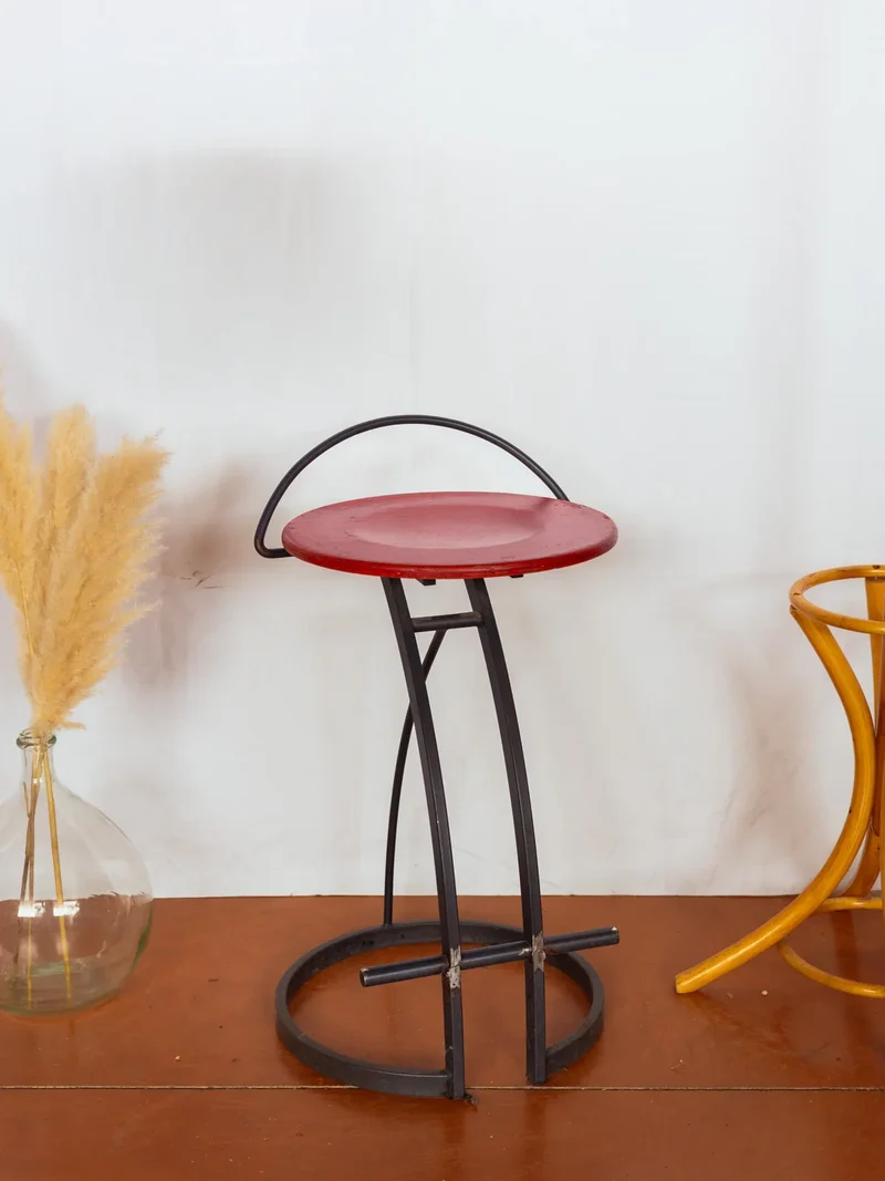 Gaston, la paire de tabourets de bar bois et métal N°154