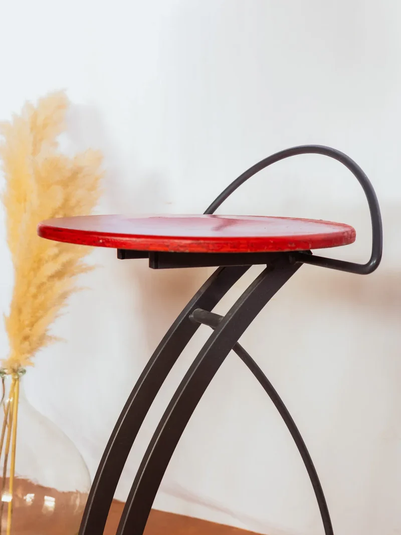 Gaston, la paire de tabourets de bar bois et métal N°154