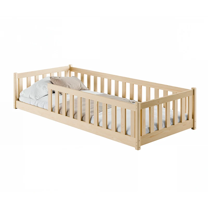 Lit au sol 80x160 sommier inclus Maya Bois