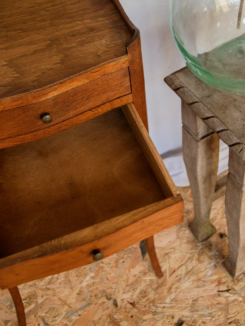 Odile, la table de chevet haute en bois N°1251