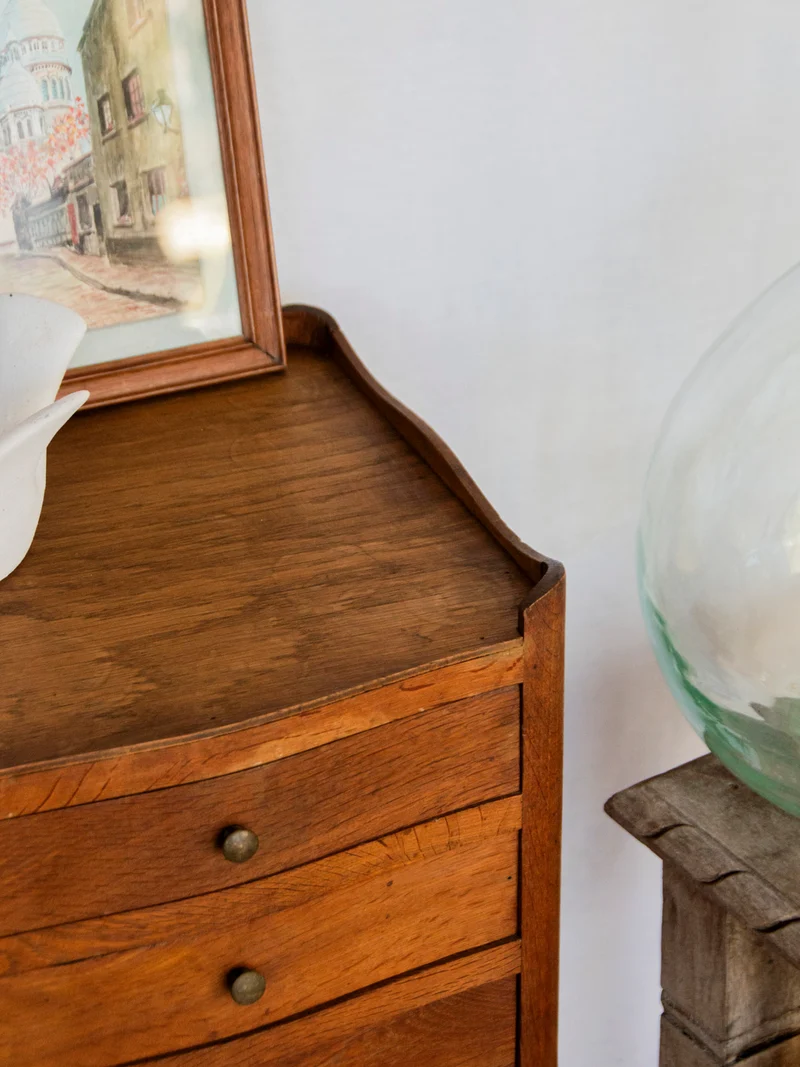 Odile, la table de chevet haute en bois N°1251