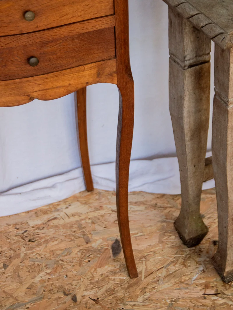Odile, la table de chevet haute en bois N°1251