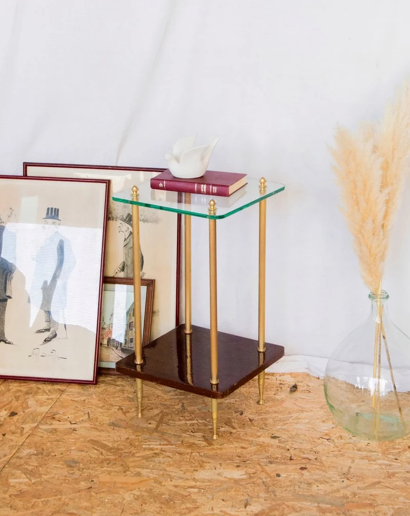Francine, la table d'appoint en verre N°791
