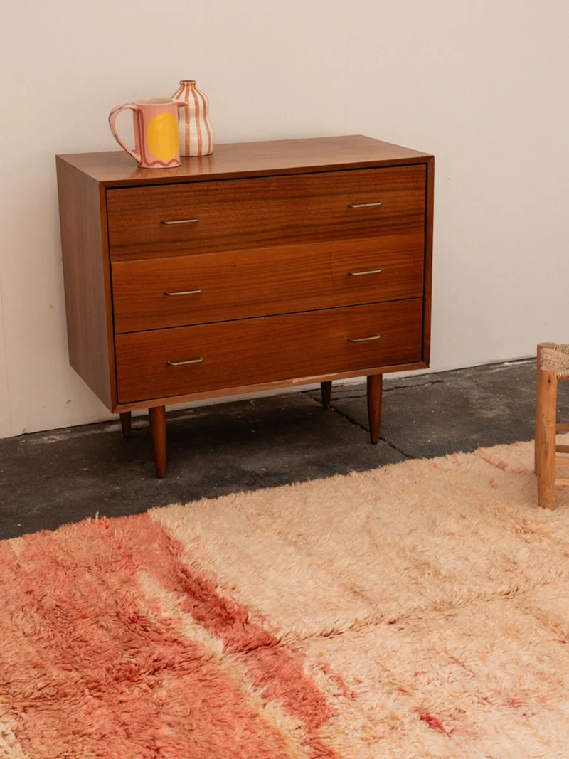 Olivier, le tapis de l'Atlas orange en laine naturelle N°20