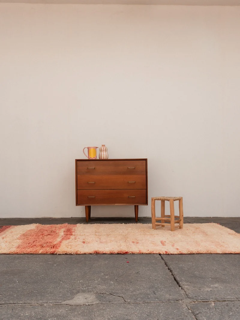Olivier, le tapis de l'Atlas orange en laine naturelle N°20