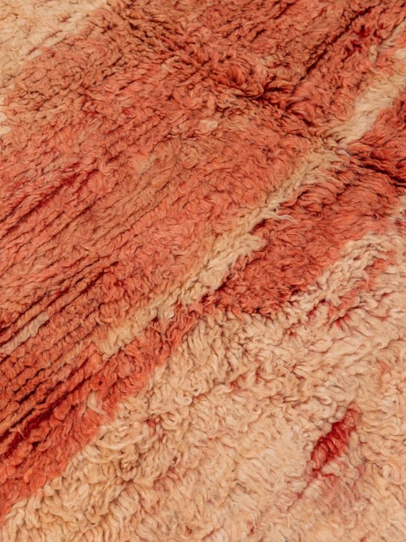 Olivier, le tapis de l'Atlas orange en laine naturelle N°20