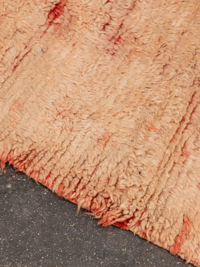 Olivier, le tapis de l'Atlas orange en laine naturelle N°20