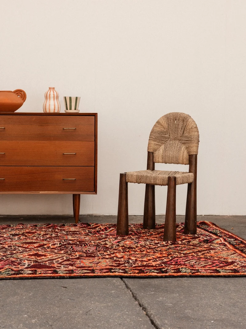 Olivier, le tapis de l'Atlas multicolore en laine N°16