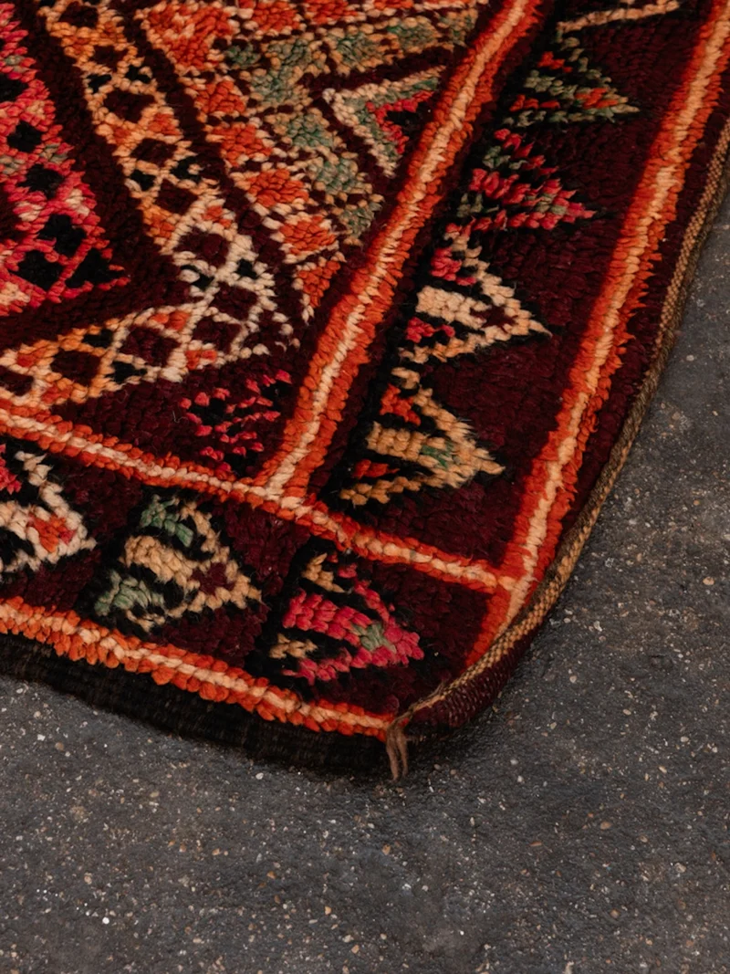 Olivier, le tapis de l'Atlas multicolore en laine N°16