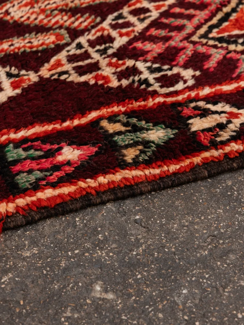 Olivier, le tapis de l'Atlas multicolore en laine N°16