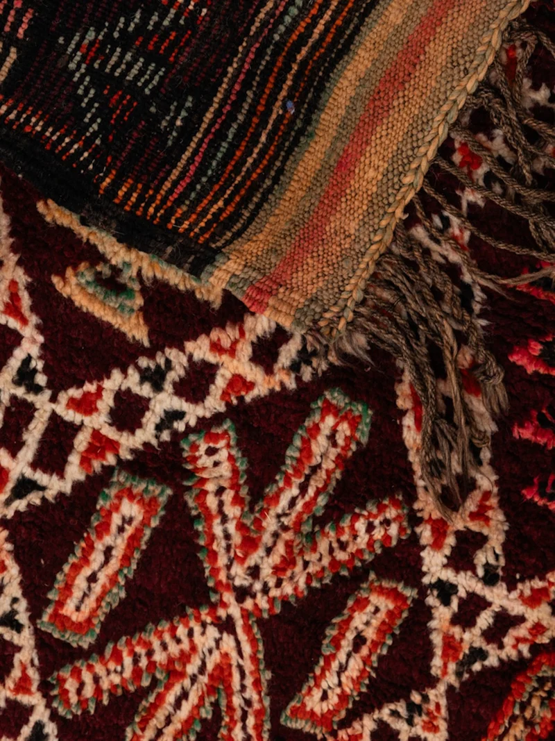 Olivier, le tapis de l'Atlas multicolore en laine N°16