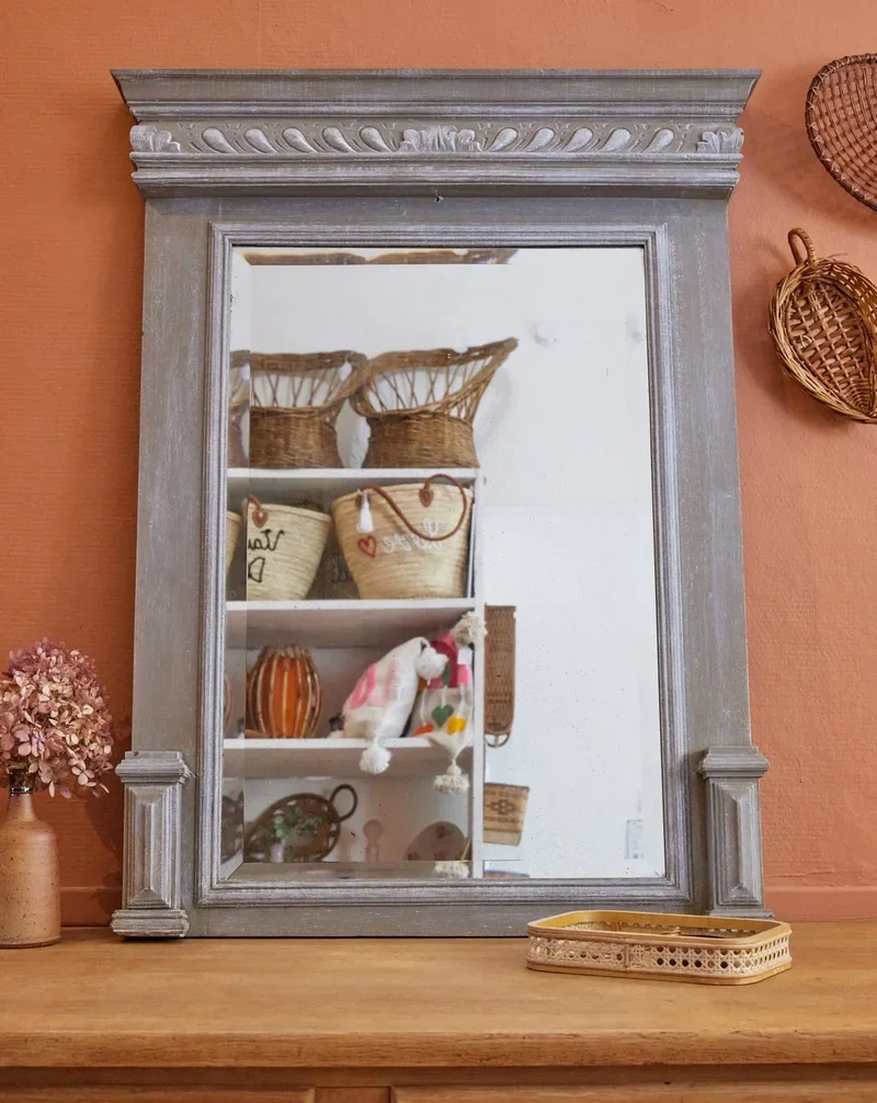 Georges, le grand miroir trumeau en bois N°1092