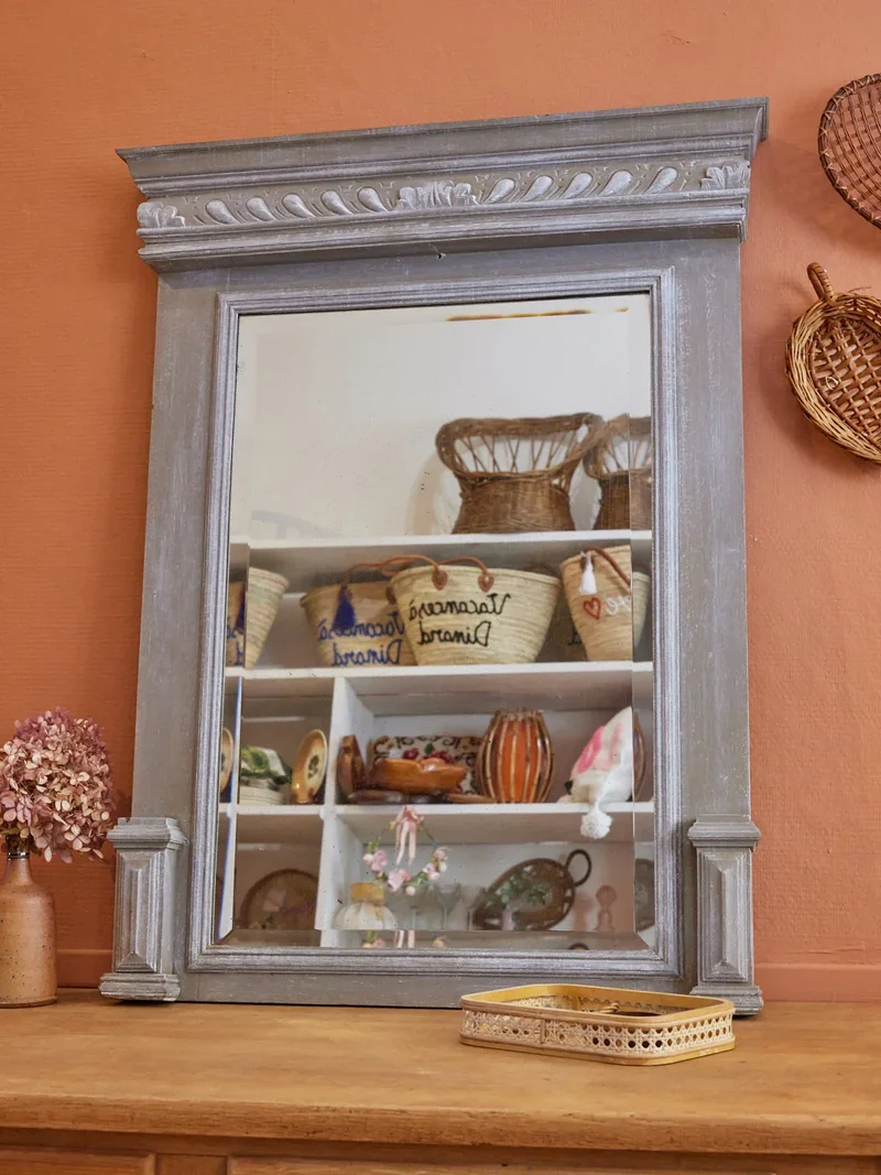 Georges, le grand miroir trumeau en bois N°1092