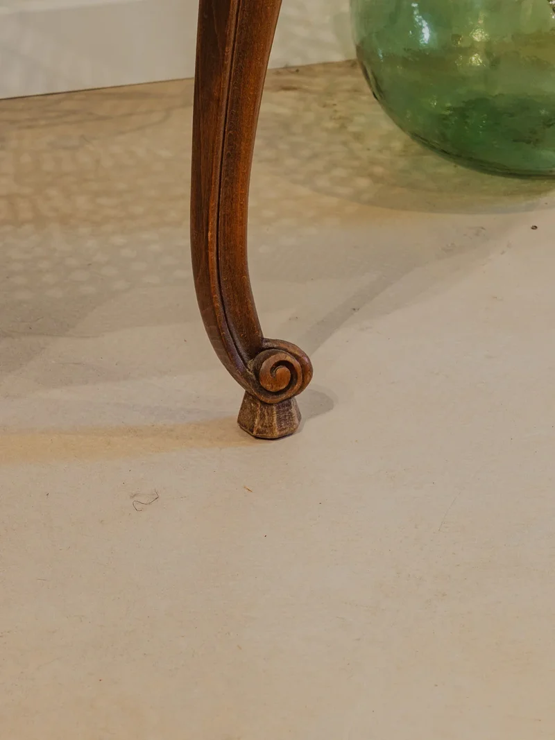 Francine, la table d'appoint en bois et verre N°859