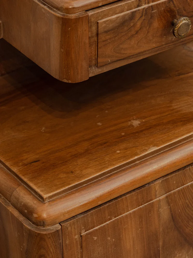 Odile, la table de chevet Art Déco en bois N°1297