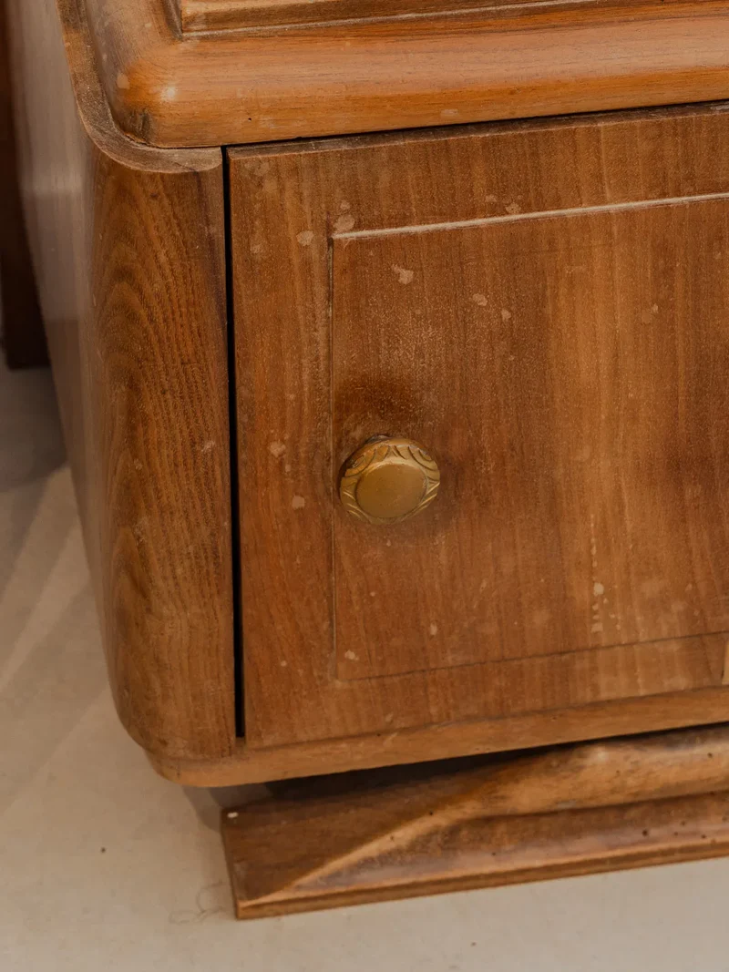Odile, la table de chevet Art Déco en bois N°1297