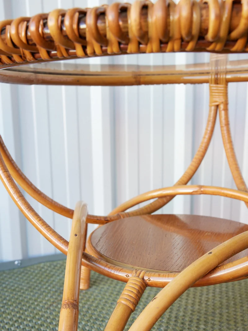 Léonie, la table basse en rotin N°872