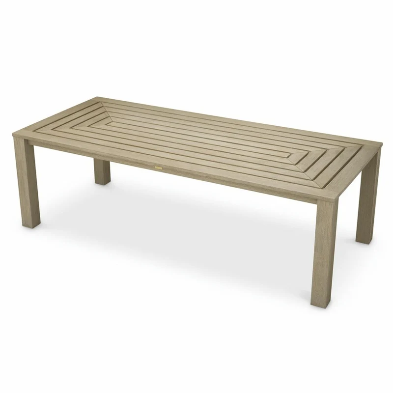 Casa Padrino Luxus Gartentisch Grau 240 cm - Teakholz Garten Esstisch - Garten Möbel