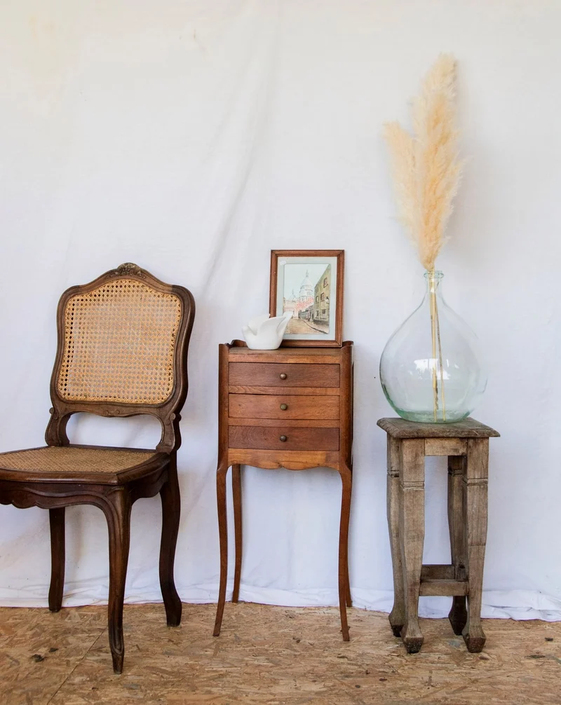 Claude, la chaise en bois et cannage N°1101