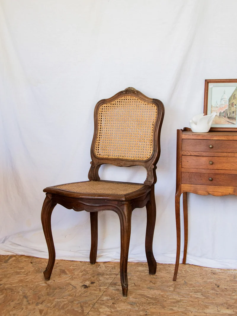 Claude, la chaise en bois et cannage N°1101