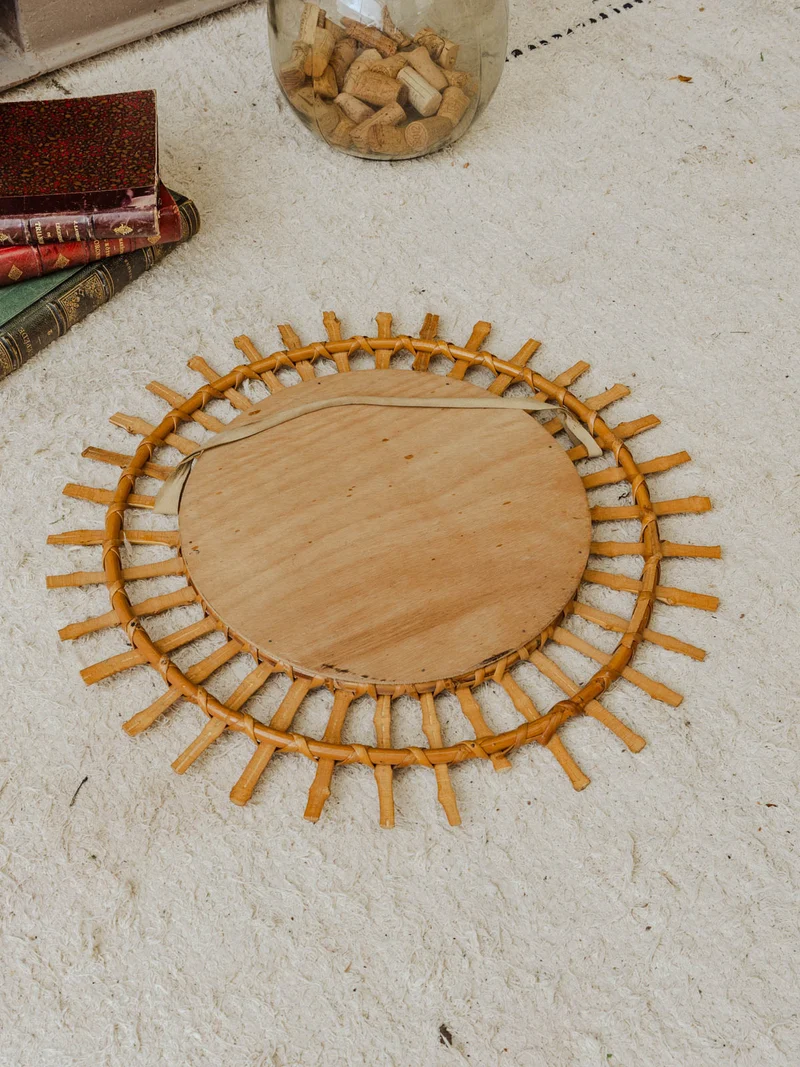 Georges, le miroir soleil en bambou N°1108