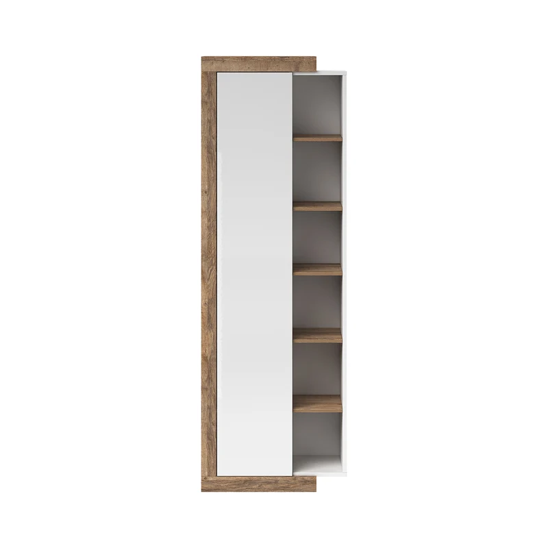 Armoire 1 porte Azior Blanc et Bois