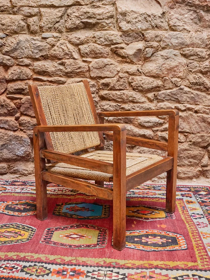 Ernest, la paire de fauteuils en cordes des années 50 N°812