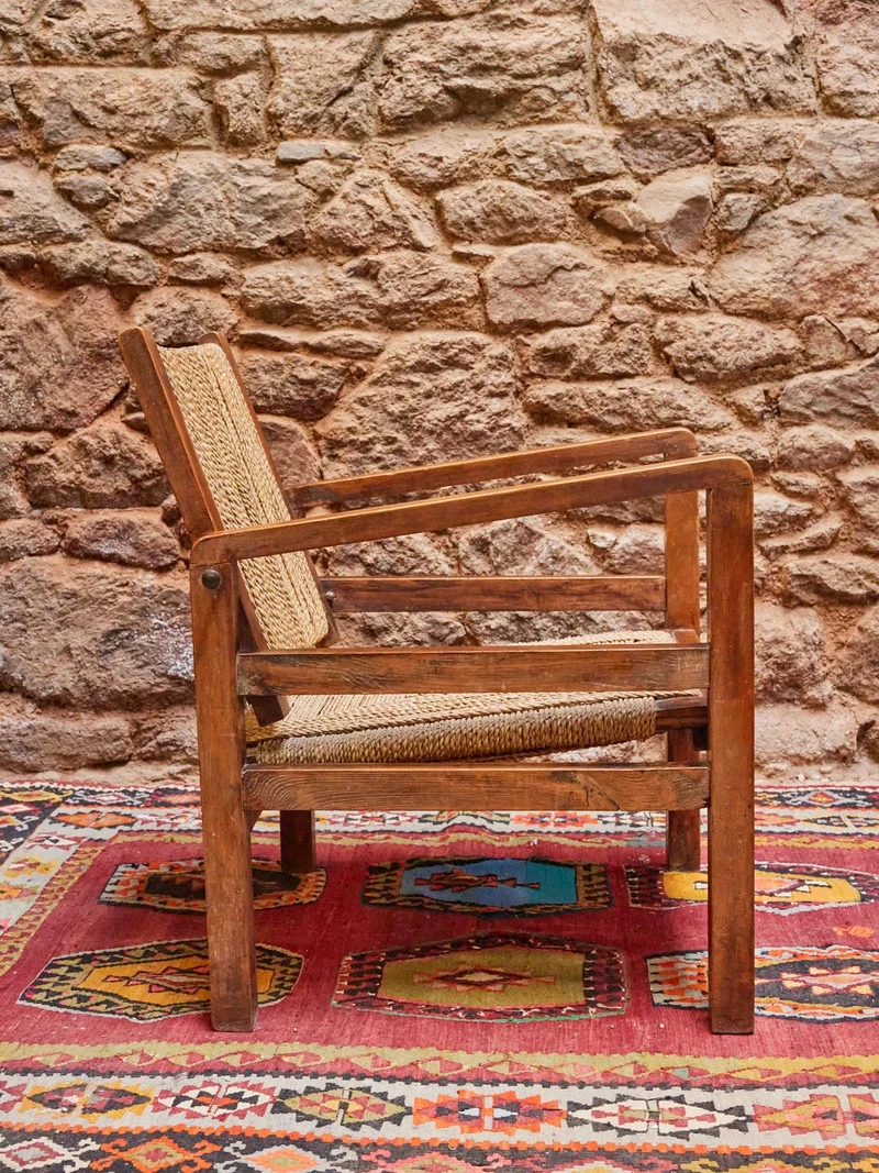 Ernest, la paire de fauteuils en cordes des années 50 N°812