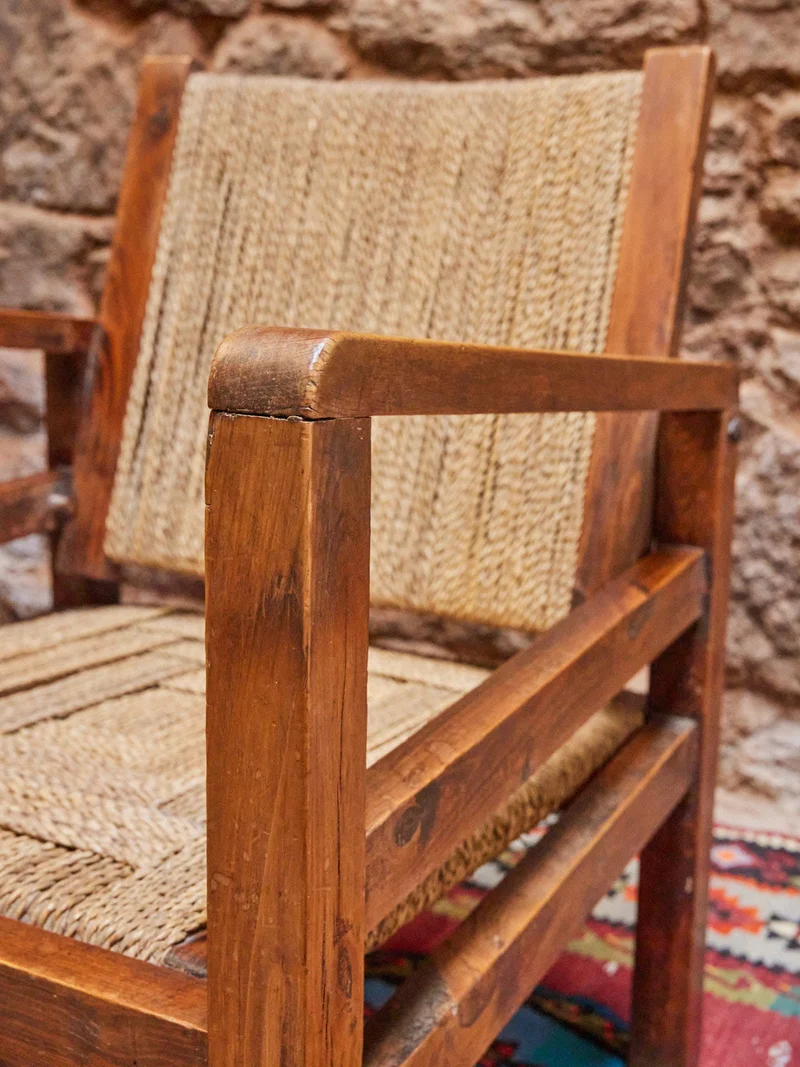 Ernest, la paire de fauteuils en cordes des années 50 N°812