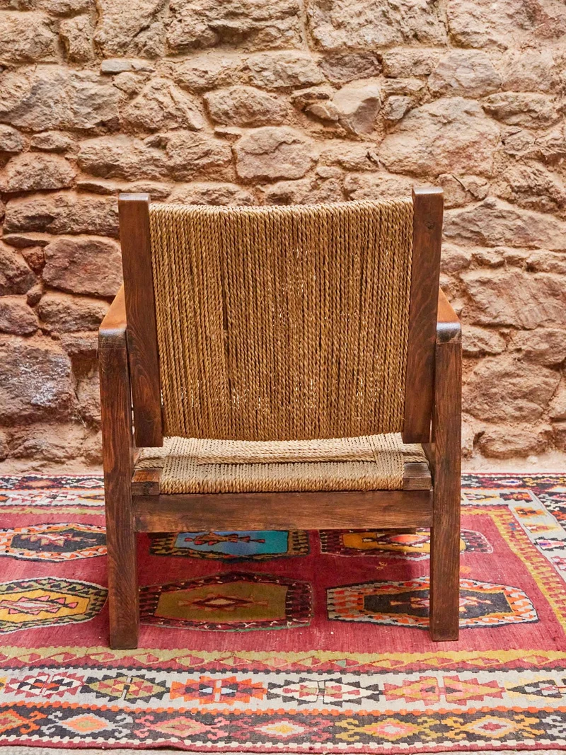 Ernest, la paire de fauteuils en cordes des années 50 N°812