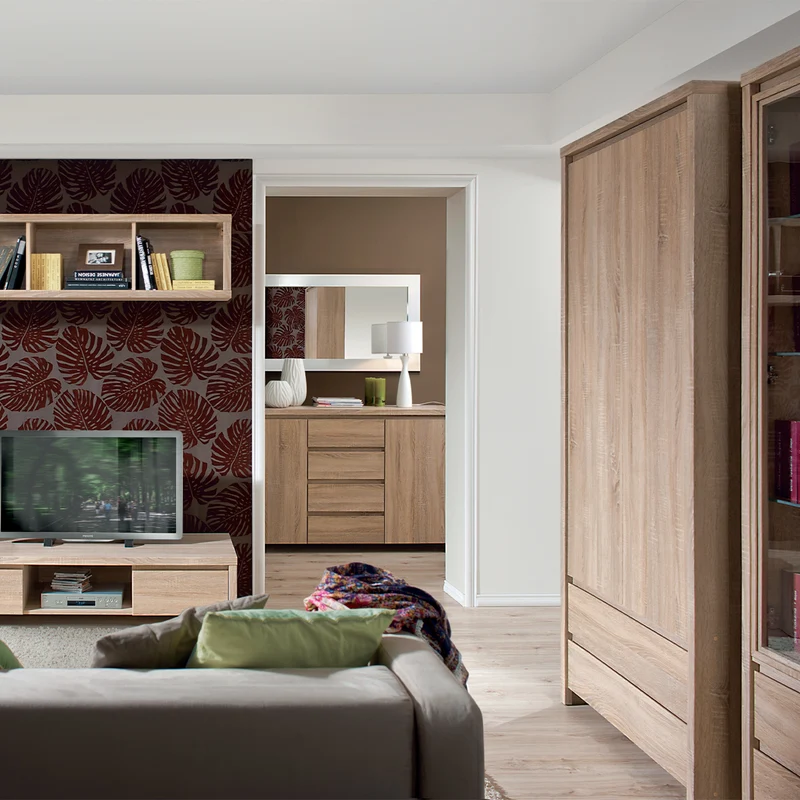 Armoire 2 portes 2 tiroirs Soren Bois