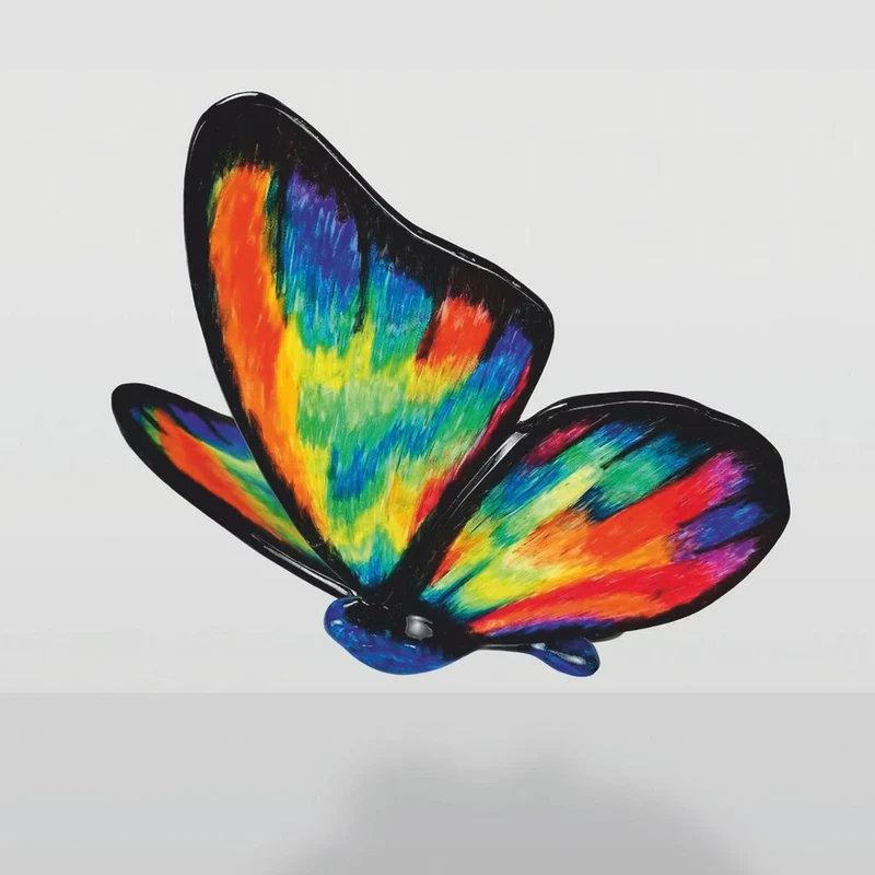 Casa Padrino Deko Skulptur Schmetterling Bunt 60 cm - Große Deko Figur