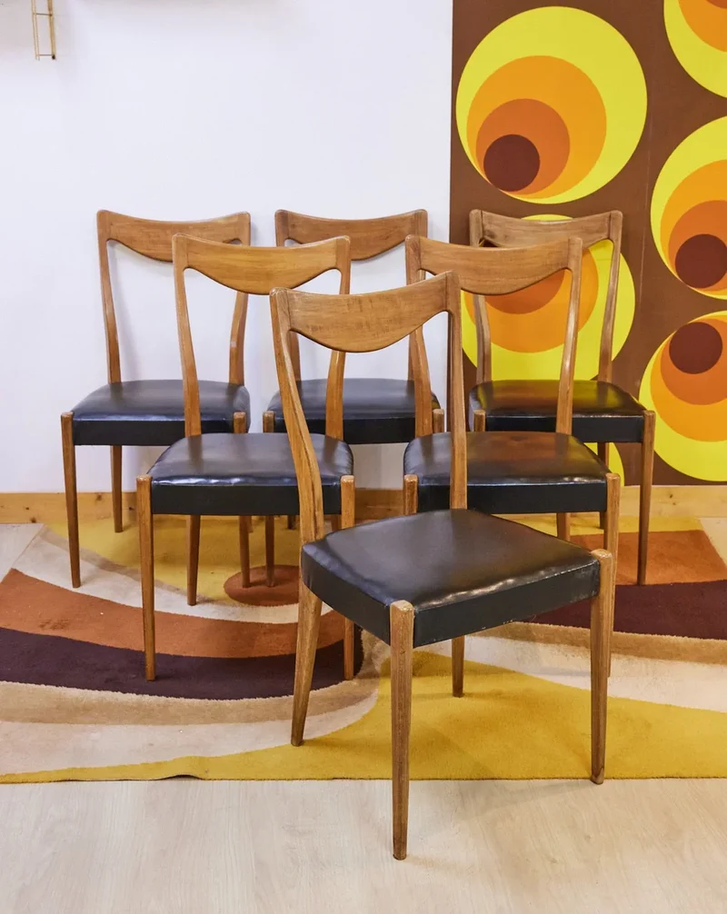 Alma, le lot de 6 chaises scandinaves en bois N°1404