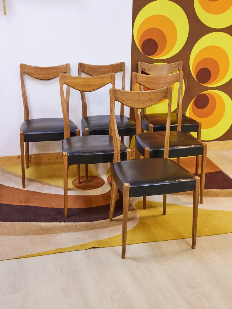 Alma, le lot de 6 chaises scandinaves en bois N°1404