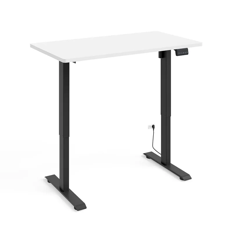 Bureau électrique 120 cm Ergo Blanc et Noir