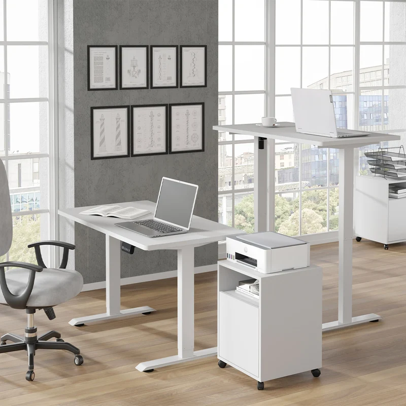 Bureau électrique 120 cm Ergo Blanc