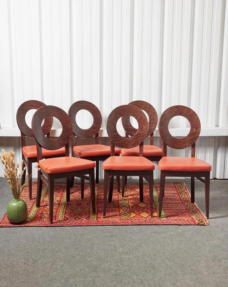 Alma, le lot de 6 chaises en bois N°1366